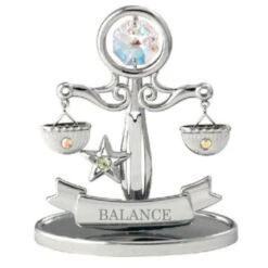 Balance - Signe Du Zodiaque Chromé - Crystocraft