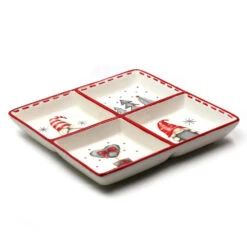 Plat Apéro Céramique - Lutins Nordiques - 19 Cm